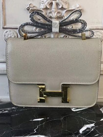 Hermes epsom leather constance 23 bag C230 gray