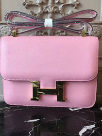 Hermes epsom leather constance 23 bag C230 pink