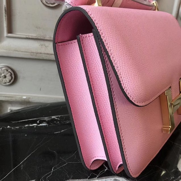 Hermes epsom leather constance 23 bag C230 pink