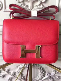 Hermes epsom leather constance 23 bag C230 red