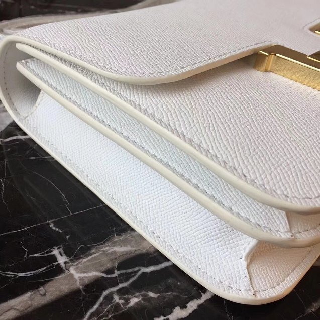 Hermes epsom leather constance 23 bag C230 white