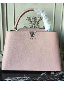 Louis vuitton original taurillon leather capucines pm M42237 pink