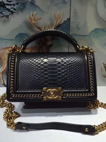 2018 CC original snakeskin le boy bag mm 67086 black