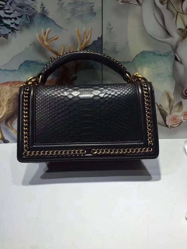 2018 CC original snakeskin le boy bag mm 67086 black