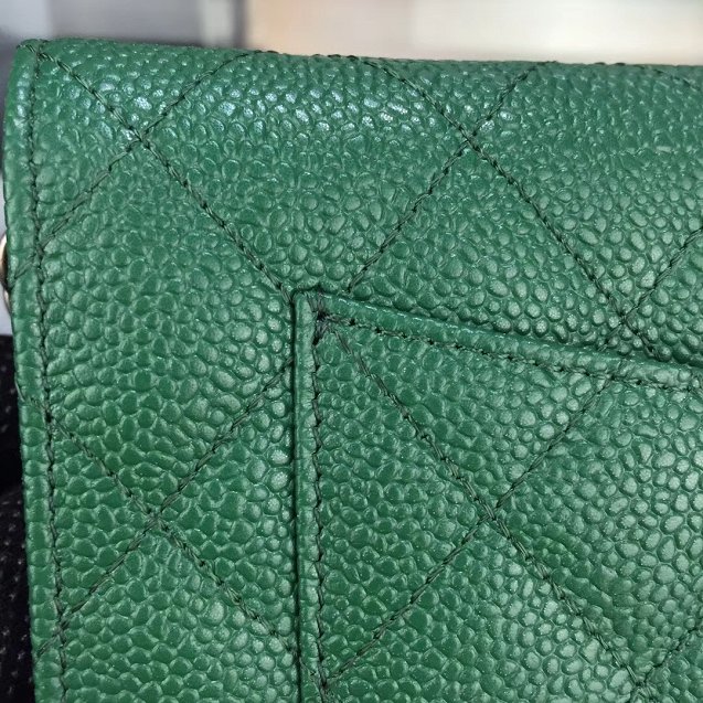CC original caviar leather woc chain bag 33814 green