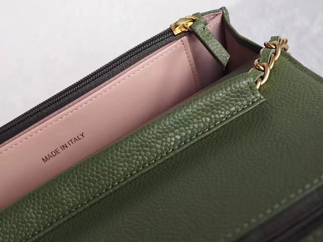 CC original caviar leather woc chain bag 33814 olive