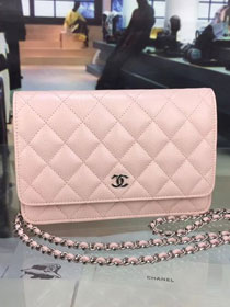 CC original caviar leather woc chain bag 33814 pink