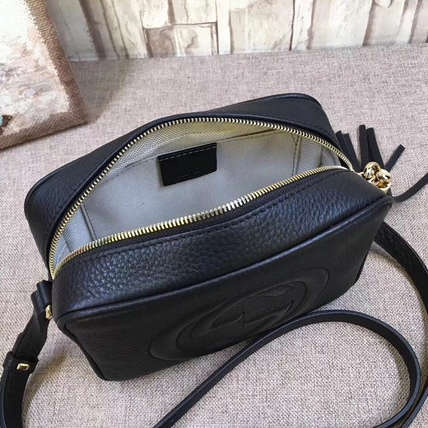 GG original calfskin leather shoulder bag 308364 black