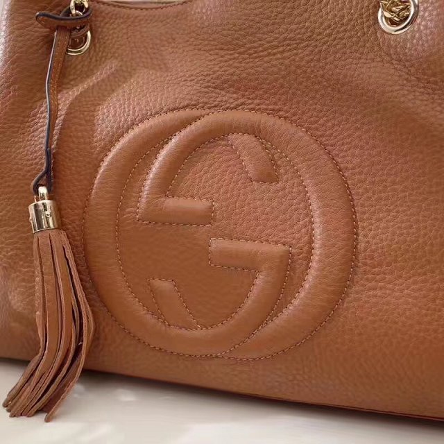 GG original calfskin leather tote bag 308982 coffee
