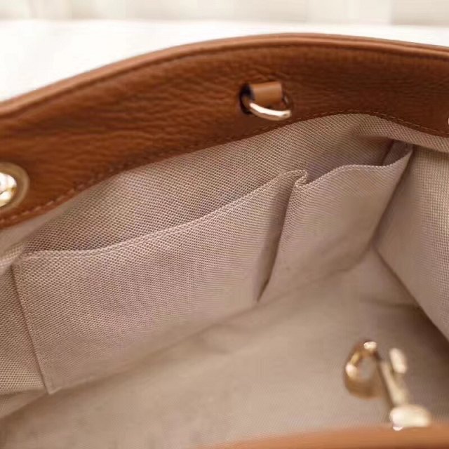 GG original calfskin leather tote bag 308982 coffee
