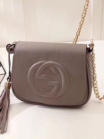 GG original calfskin mini shoulder bag 323190 gray