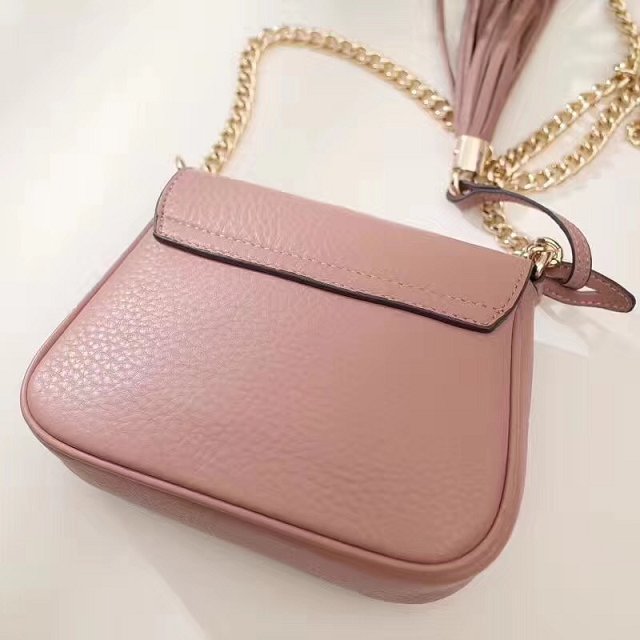 GG original calfskin mini shoulder bag 323190 pink