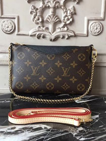 Louis vuitton original monogram pallas clutch M41639 black