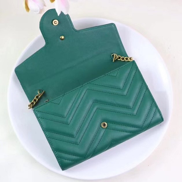 GG margaret original calfskin mini chain bag 474575 green 