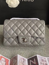 CC original lambskin mini flap bag A69900 gray