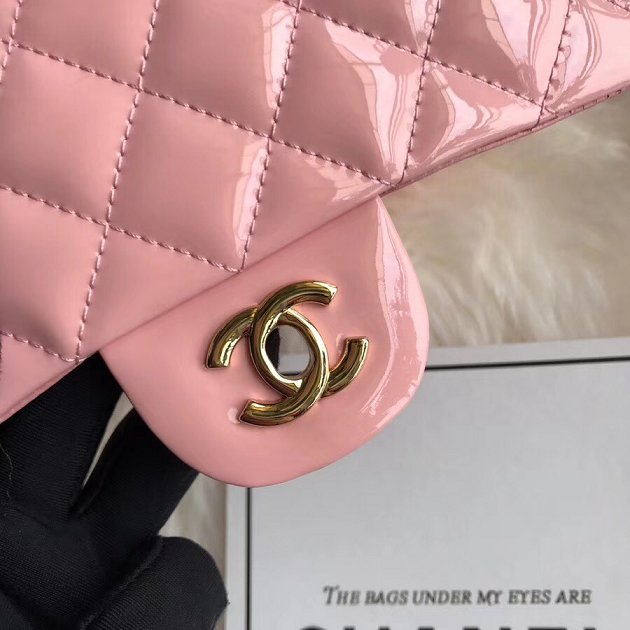 CC original patent calfskin mini flap bag A69900 pink