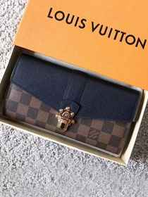 Louis vuitton original damier canvas clapton wallet N64449 black