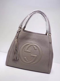 GG original calfskin hobo bag 282309 grey