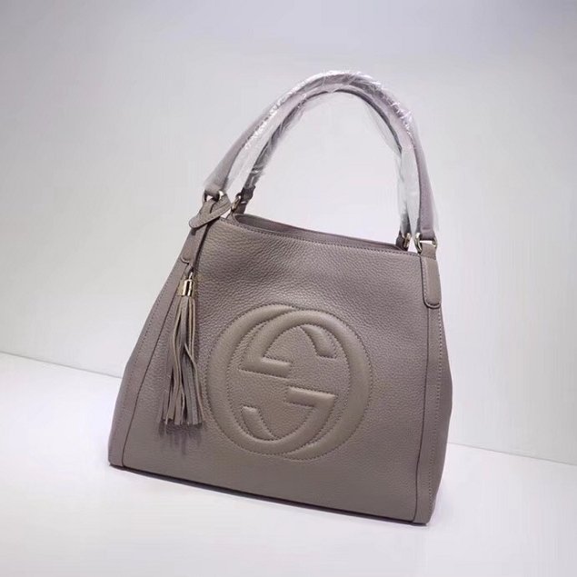 GG original calfskin hobo bag 282309 grey