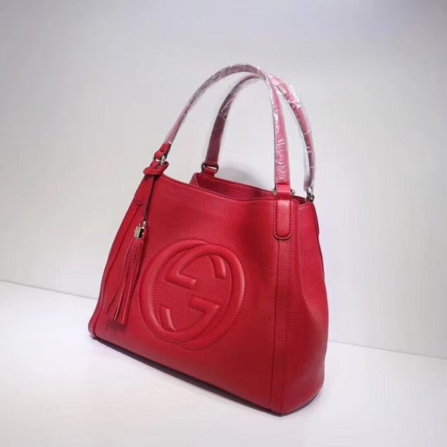 GG original calfskin hobo bag 282309 red