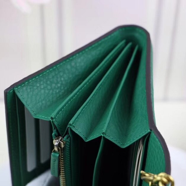 2018 GG marmont original calfskin chain shoulder bag 401232 green