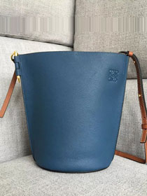 2018 loewe original calfskin gate bucket bag 9100 blue