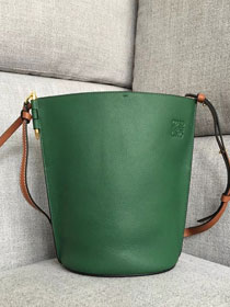 2018 loewe original calfskin gate bucket bag 9100 green