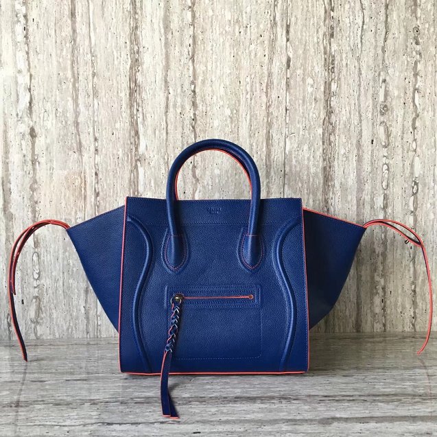 Celine original calfskin luggage phantom bag 9901-2 blue