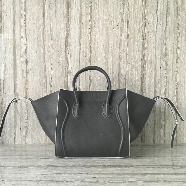 Celine original calfskin luggage phantom bag 9901-2 dark gray