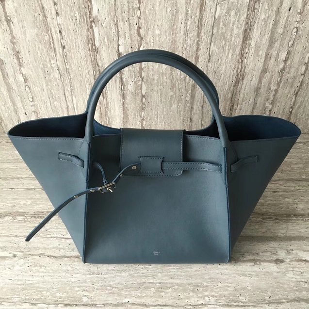 2018 celine original bare calfskin medium big bag 55426 steel blue