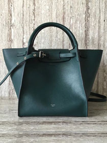 2018 celine original bare calfskin small big bag 55426 blackish green