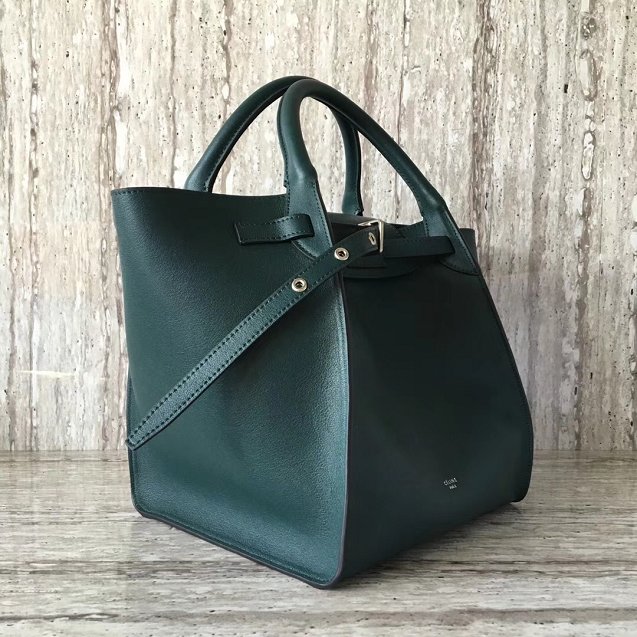 2018 celine original bare calfskin small big bag 55426 blackish green