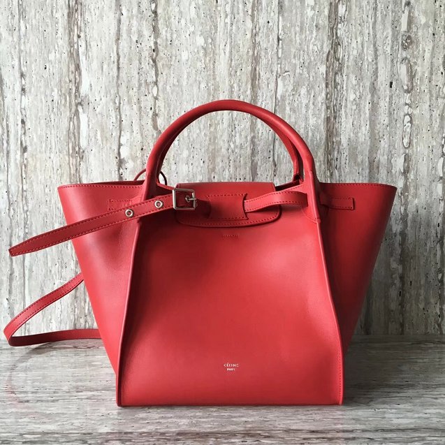 2018 celine original bare calfskin small big bag 55426 red