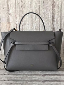 Celine original grained calfskin mini belt bag 189103 grey