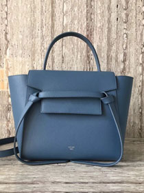 Celine original grained calfskin micro belt bag 189153   blue