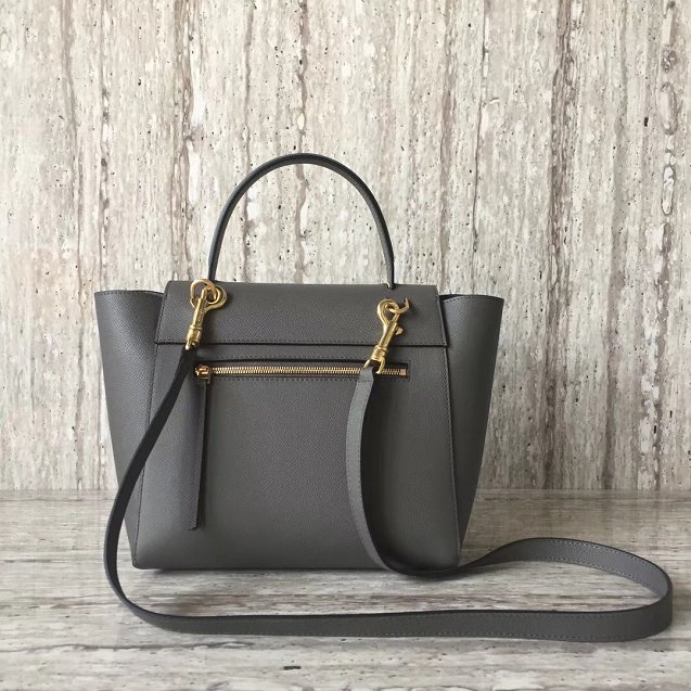 Celine original grained calfskin micro belt bag 189153 grey 