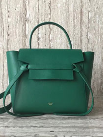 Celine original grained calfskin micro belt bag 189153  green