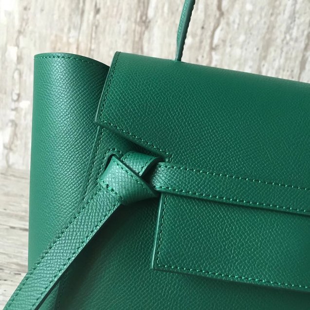 Celine original grained calfskin micro belt bag 189153  green