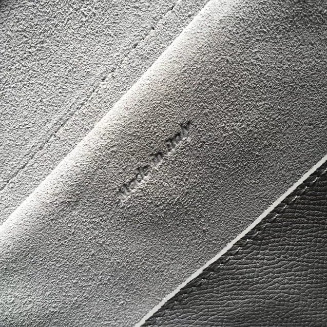 Celine original grained calfskin micro belt bag 189153 light grey