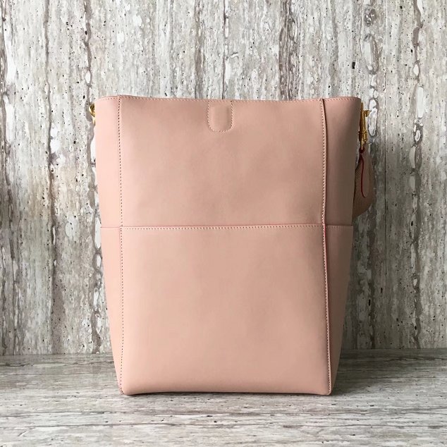 2018 celine original bare calfskin sangle medium bucket bag 77427 pink