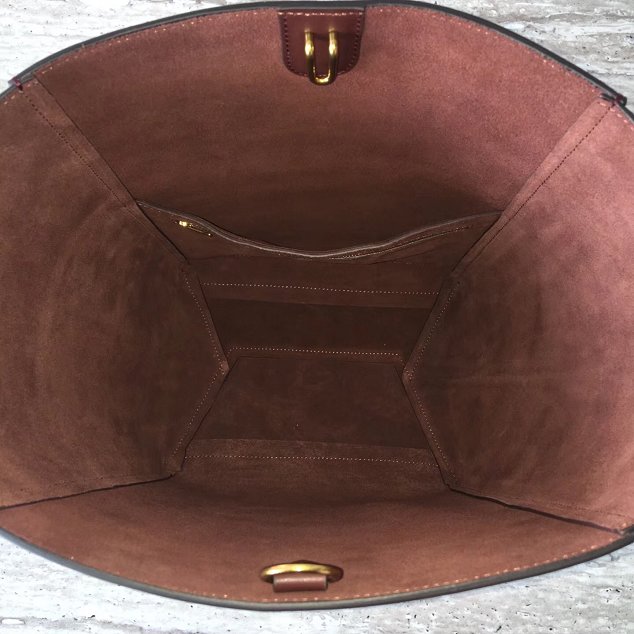 2018 celine original bare calfskin sangle medium bucket bag 77427 brown