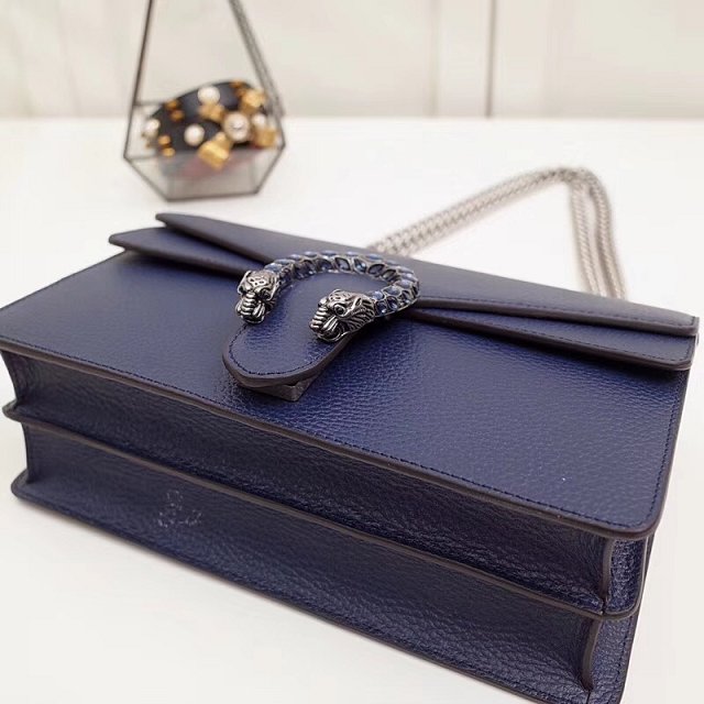 GG original leather dionysus medium shoulder bag 400249 navy blue