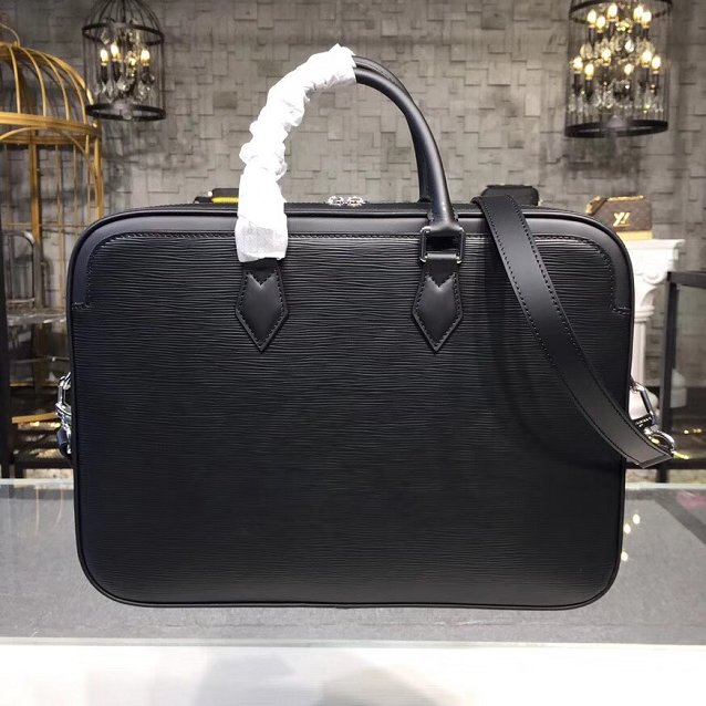 Louis vuitton original epi leather dandy briefcase M54404 black