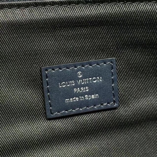 Louis vuitton original epi leather oliver briefcase bag M51690 deep blue