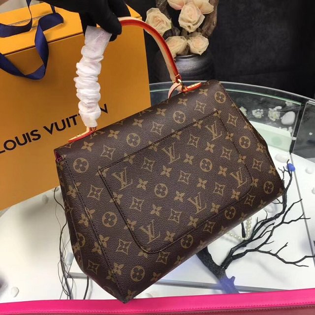 Louis vuitton original monogram canvas cluny mm M43535 rose red