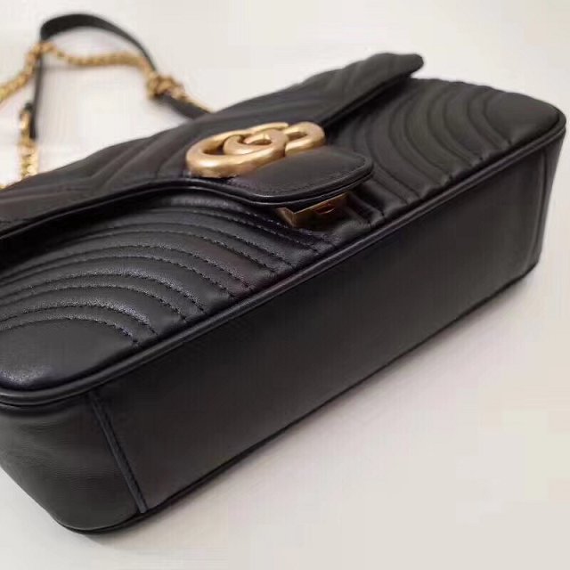 GG original calfskin marmont mini bag 446744 black