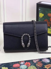 2018 GG original calfskin dionysus mini chain bag 401231 black