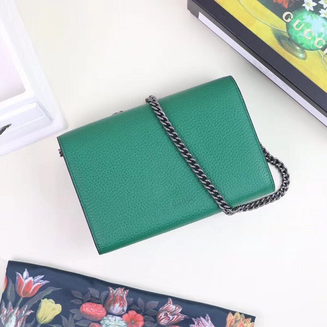 2018 GG original calfskin dionysus mini chain bag 401231 green