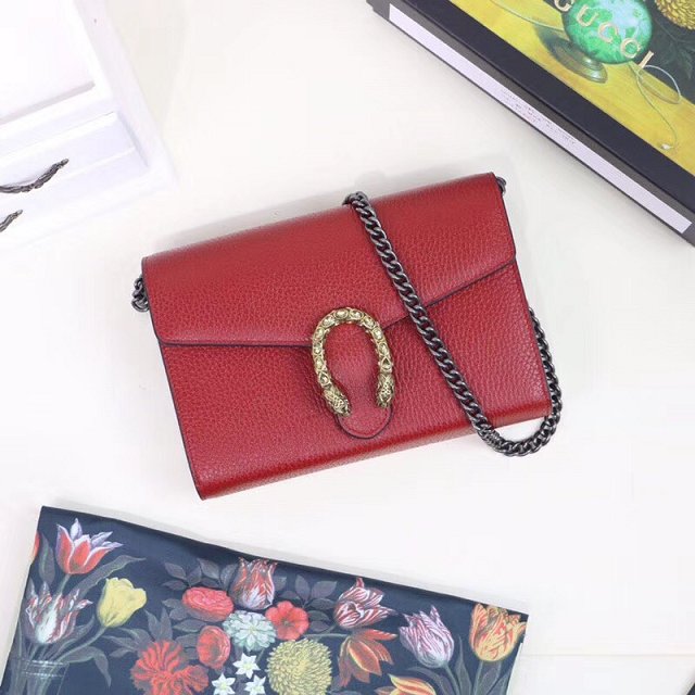 2018 GG original calfskin dionysus mini chain bag 401231 red