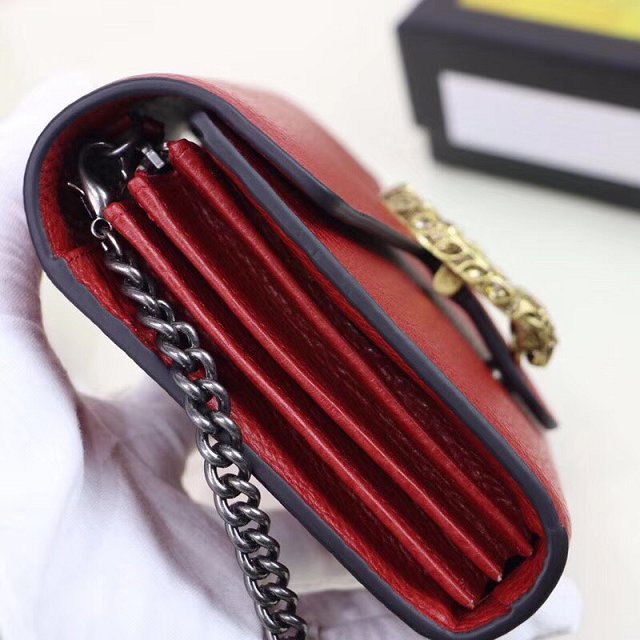 2018 GG original calfskin dionysus mini chain bag 401231 red